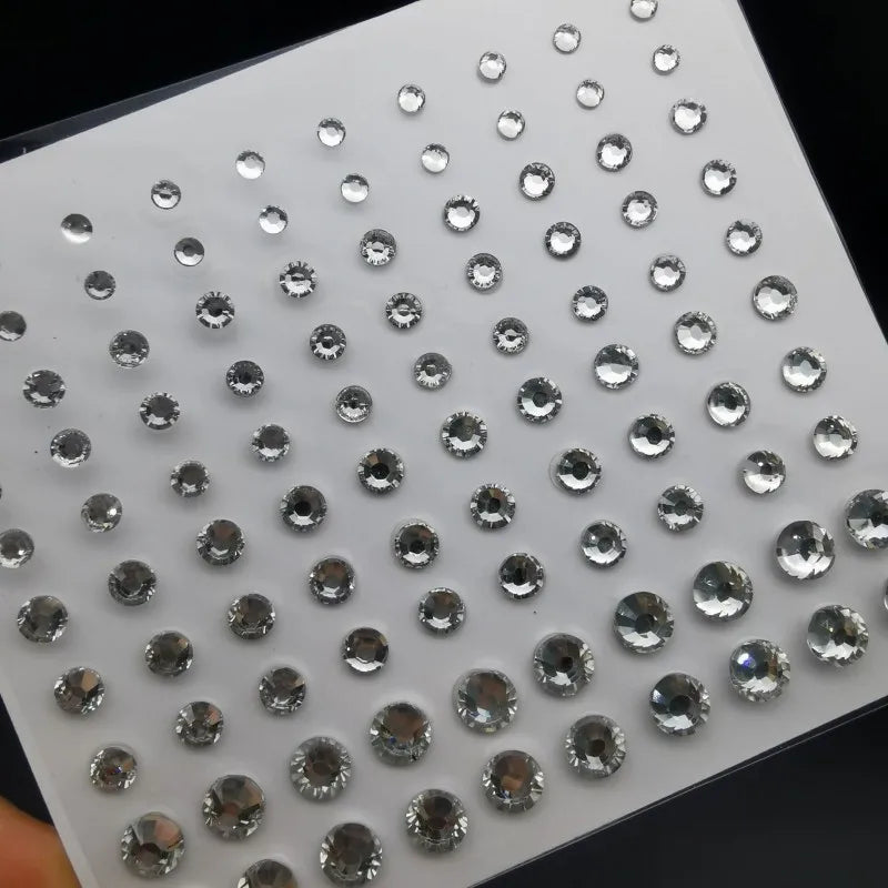 Diamond Face Rhinestone Stickers | Glitter Body Gems Mixed Size Face & Body Gems QXL