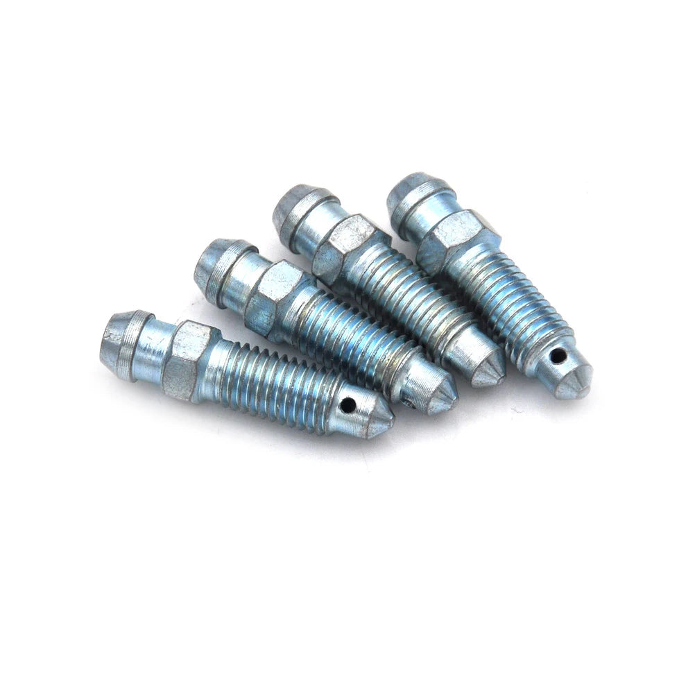 4-Pack M7 x 1.0mm Brake Caliper Bleed Screw Nipples – Steel Brake Caliper Nipples QXL