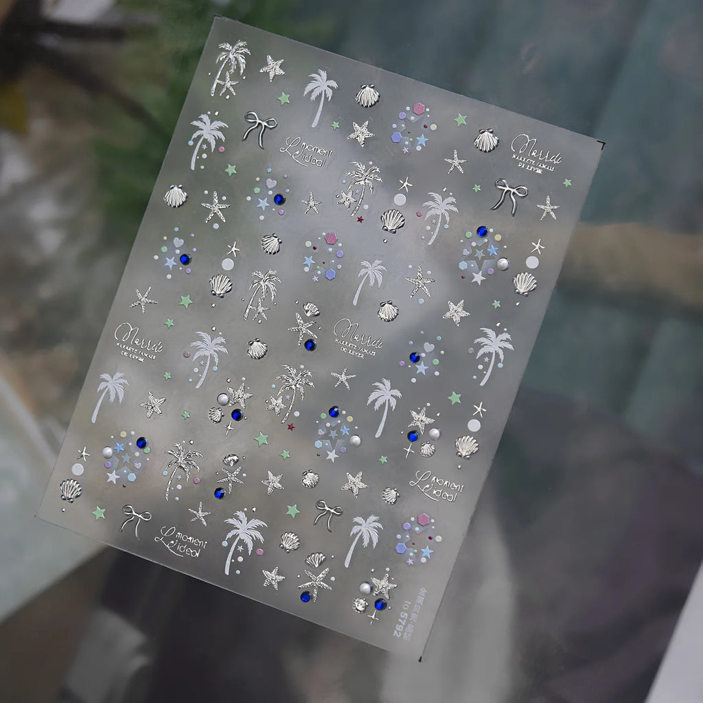 Christmas 5D Nail Stickers – Xmas Tree, Snowflake & Holly Nail Art Stickers QXL to5792S