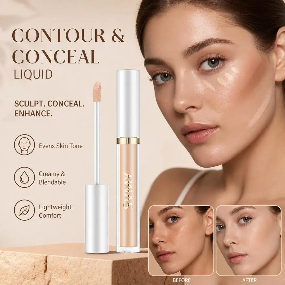 Full-Coverage Hydrating Liquid Concealer | Brightening Matte Liquid Concealer QXL