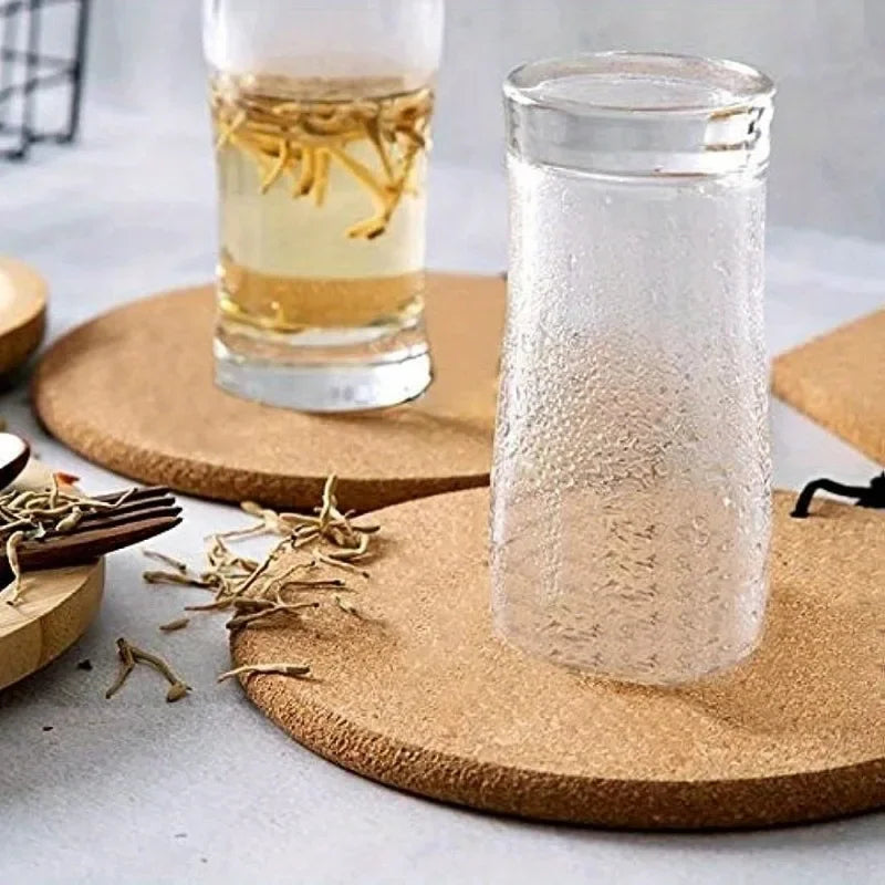 Thick Round Cork Trivet | Hot Pad for Pots, Pans & Plants Cork Kitchen Trivet QXL