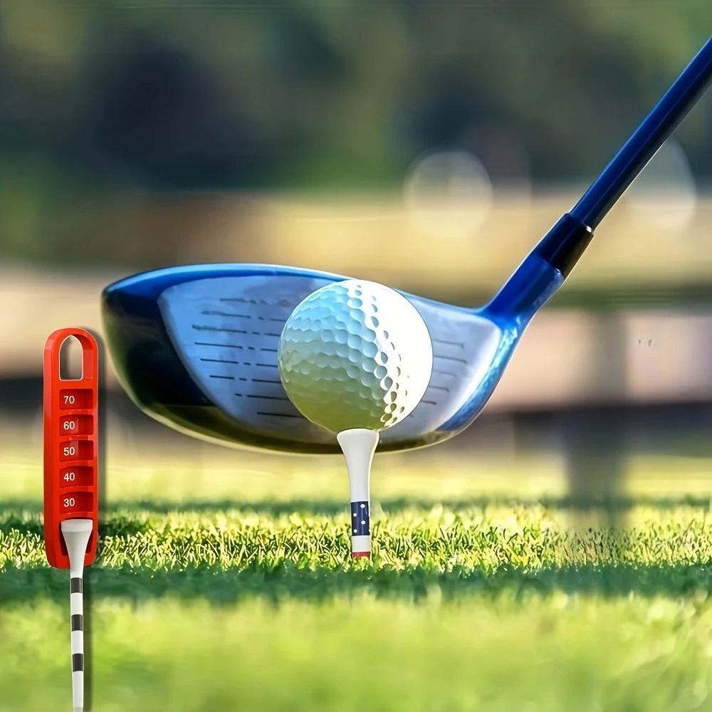 Golf Tee Height Gauge Setter | Adjustable 20–70mm Golf Training Aid QXL