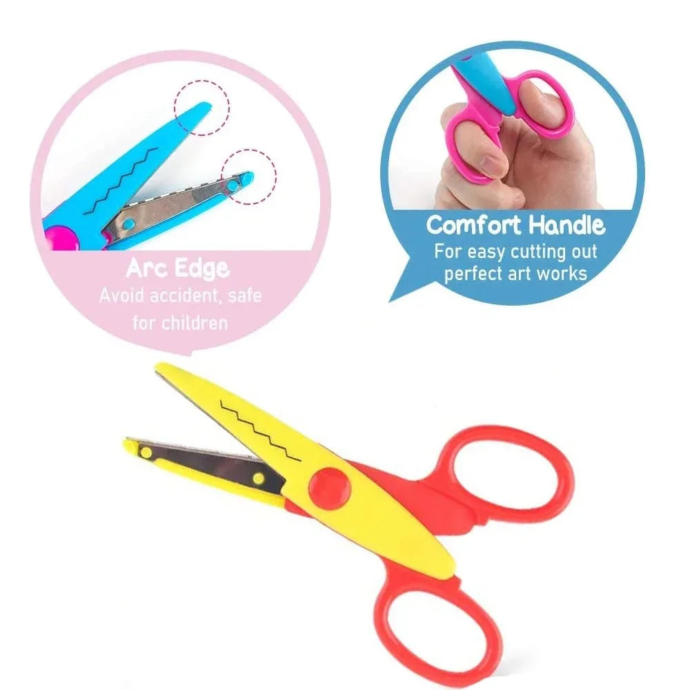 Wavy Decorative Safety Scissors | DIY Scrapbook Paper Craft Decorative Craft Scissors QXL