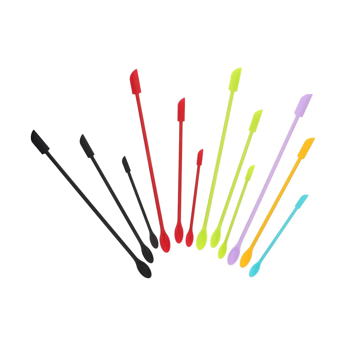 12-Piece Silicone Jar Spatula Set | Mini Bottle Scraper Silicone Spatula Set QXL