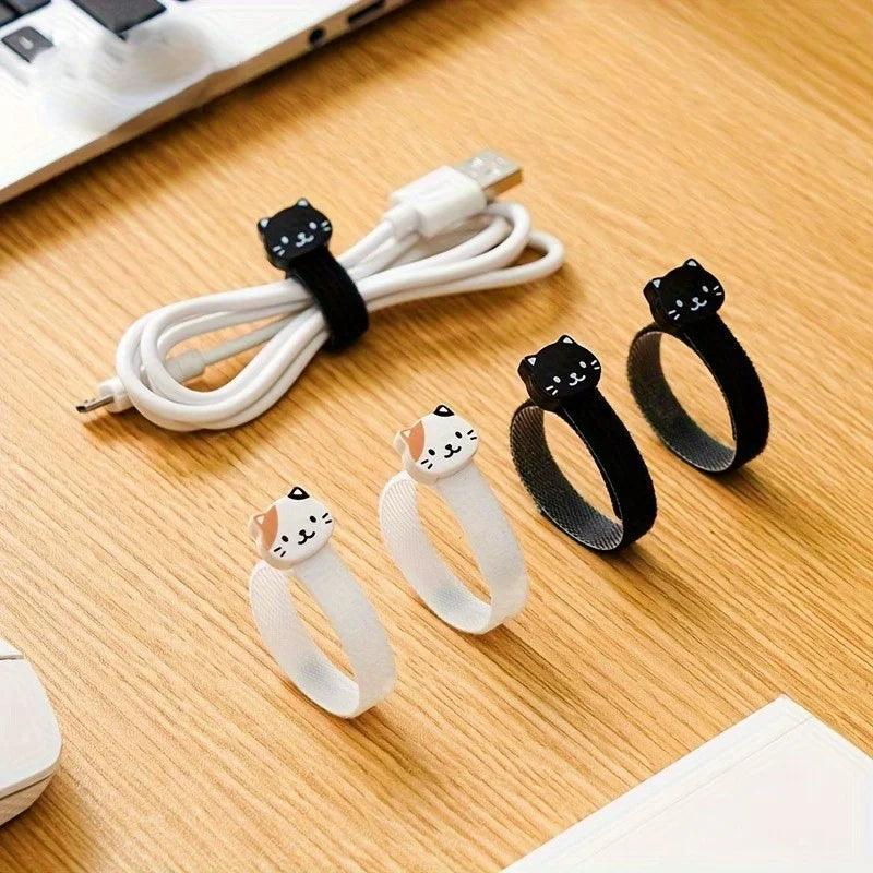 Cat-Shaped Cable Ties | Wire & Snack Bag Organizer Cable Ties QXL