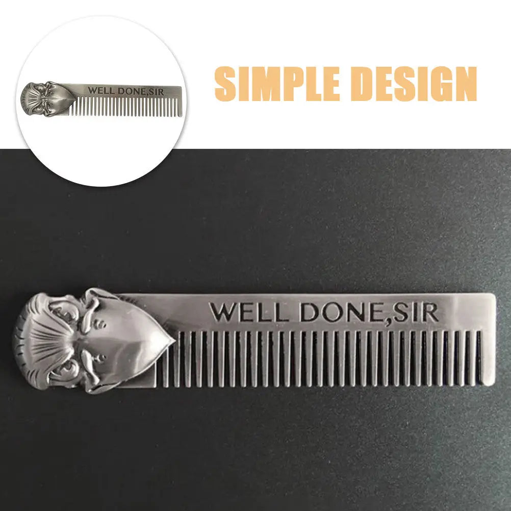 Stainless Steel Fine Tooth Beard & Hair Comb | Metal Styling Metal Hair Comb QXL