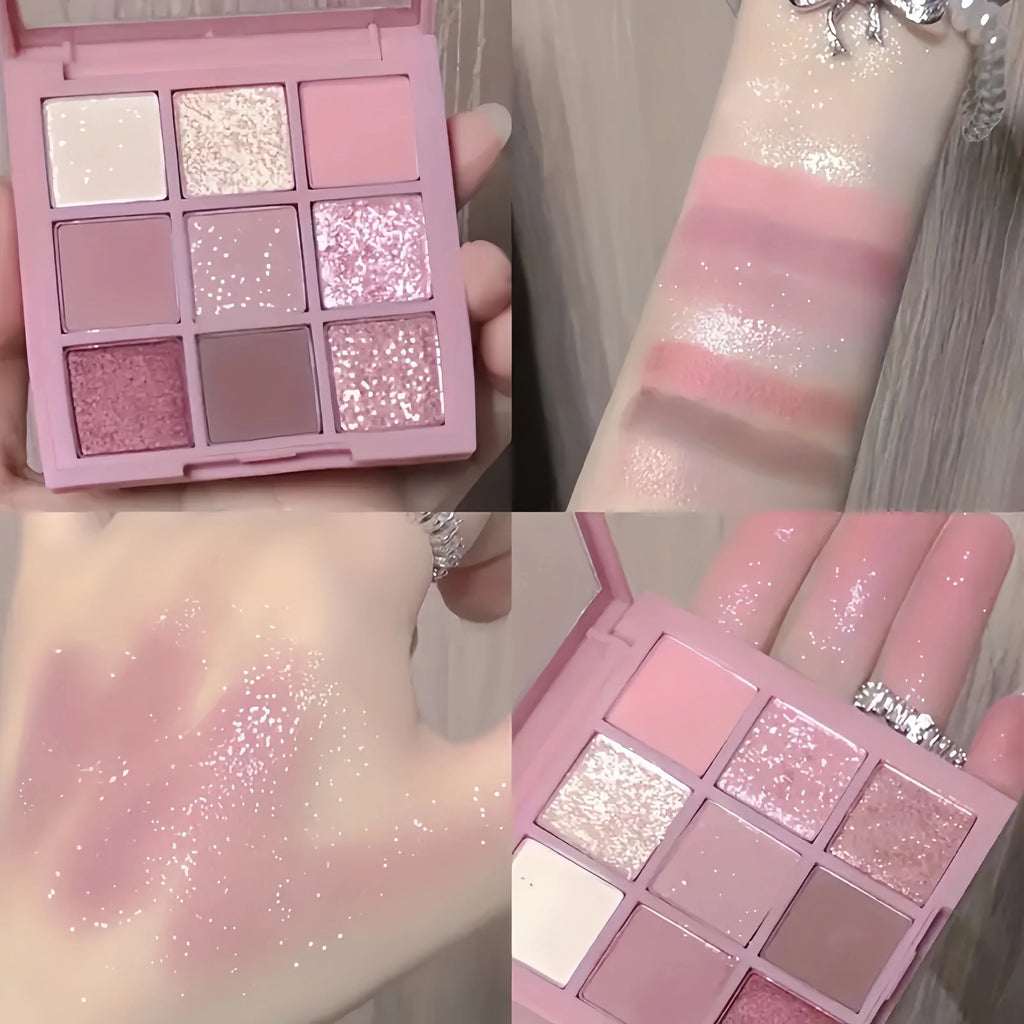 9-Color Smokey Eyeshadow Palette | Glitter, Pearl & Matte Eyeshadow Palette QXL