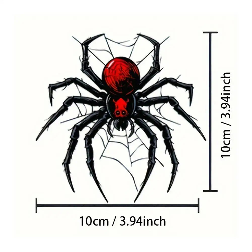 Spider Motorcycle Vinyl Decal | Waterproof 3D Gothic Sticker Motorcycle Vinyl Decal QXL 1pcs 2D flat