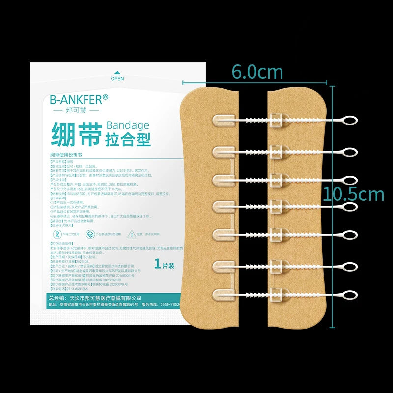 Zipper Wound Closure Bandage | Sutureless Hemostatic Patch Wound Closure Bandage QXL 4