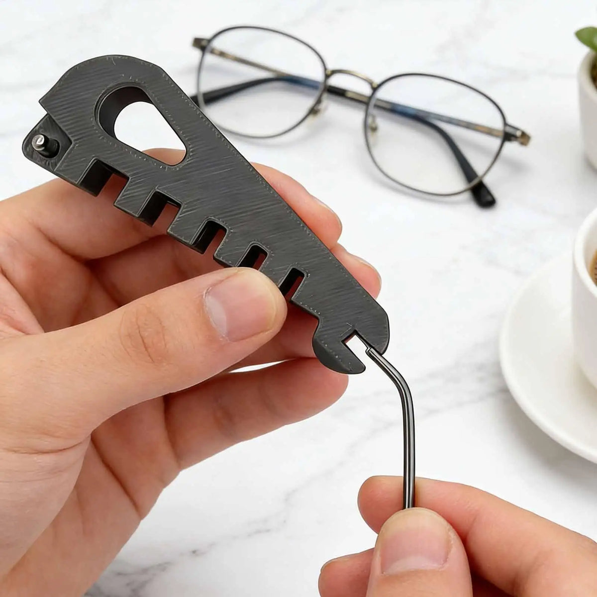 Eyeglass Frame Adjuster Tool | Temple, Nose Pad & Curvature Eyewear Repair Tool QXL