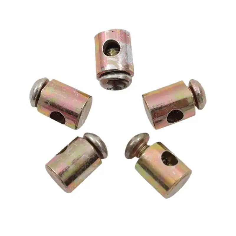 10-Pack Metal Throttle Cable Nipple Stoppers | Kart Bike Mower Cable Stopper Set QXL