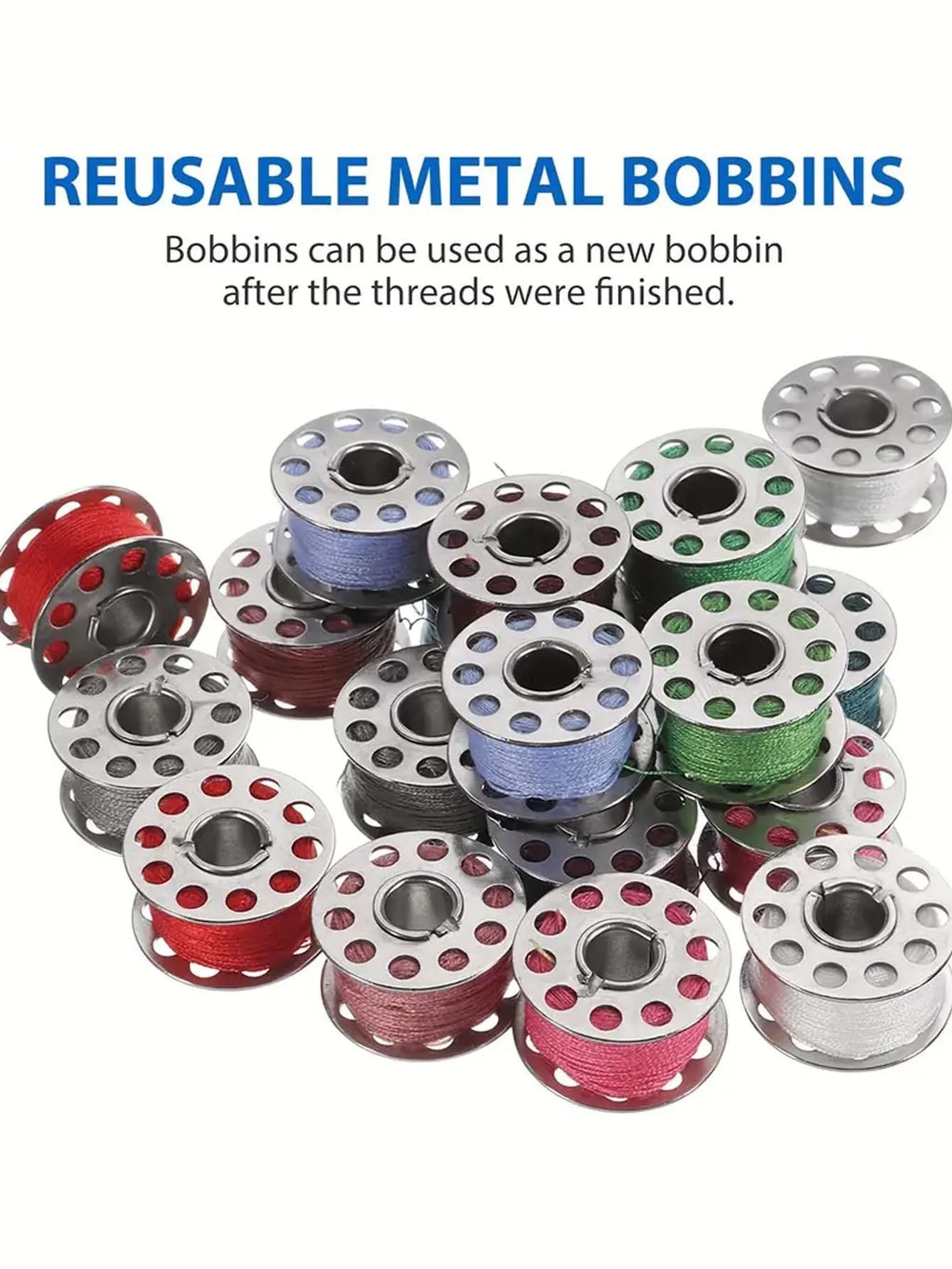 Stainless Steel Bobbins for Brother Sewing Machines – 5/12/24 Pack Sewing Machine Bobbins QXL