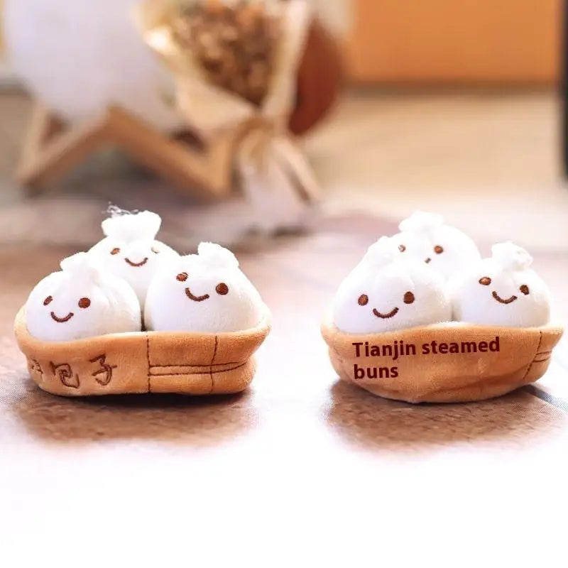 Kawaii Xiaolongbao Plush Keychain | Soft Bun Keyring Gift Plush Keychain QXL Default Title