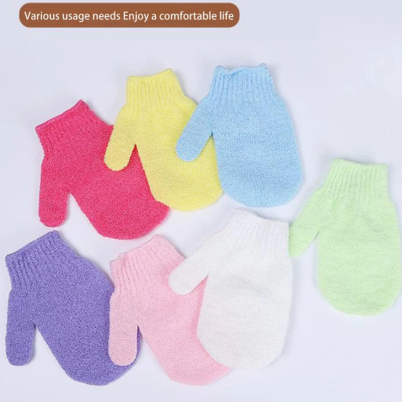 Exfoliating Bath Gloves | Nylon Shower Scrubber & Massager Exfoliating Bath Gloves QXL