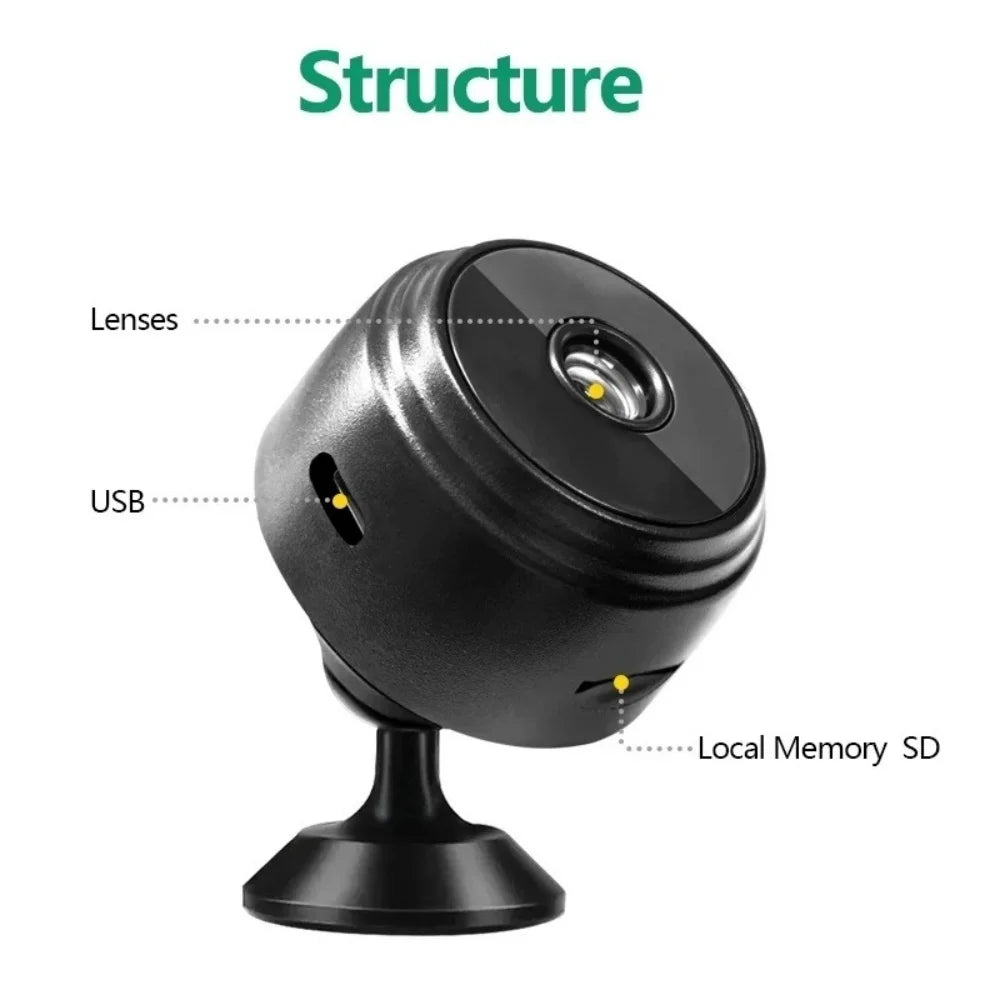 A9 Mini WiFi Camera 1080P HD Night Vision Home Security Cam WiFi Security Camera QXL