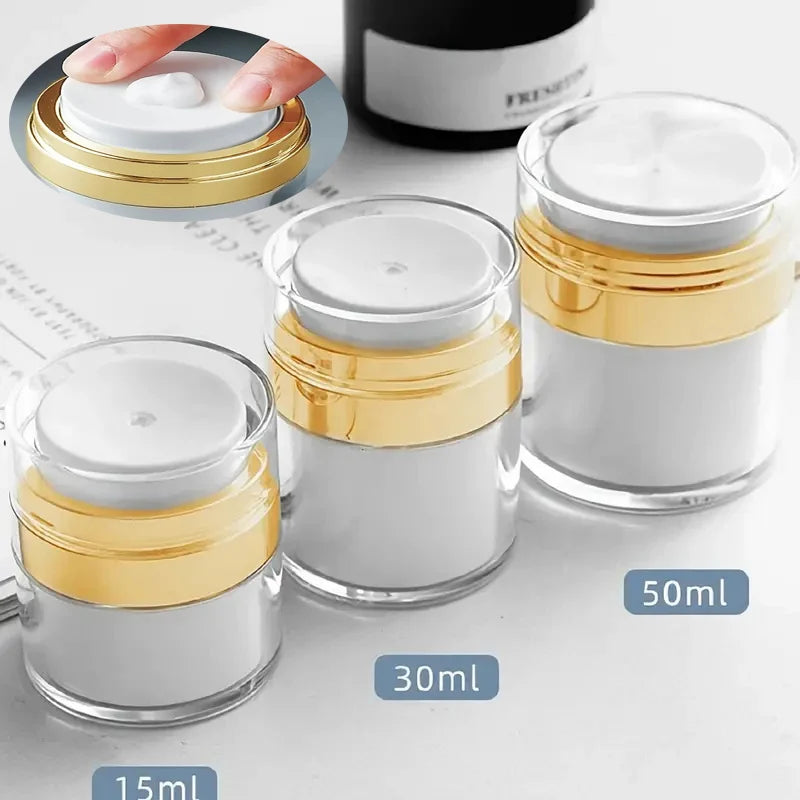 Airless Pump Jar Refillable Vacuum Bottle 15–100ml Airless Pump Jar QXL
