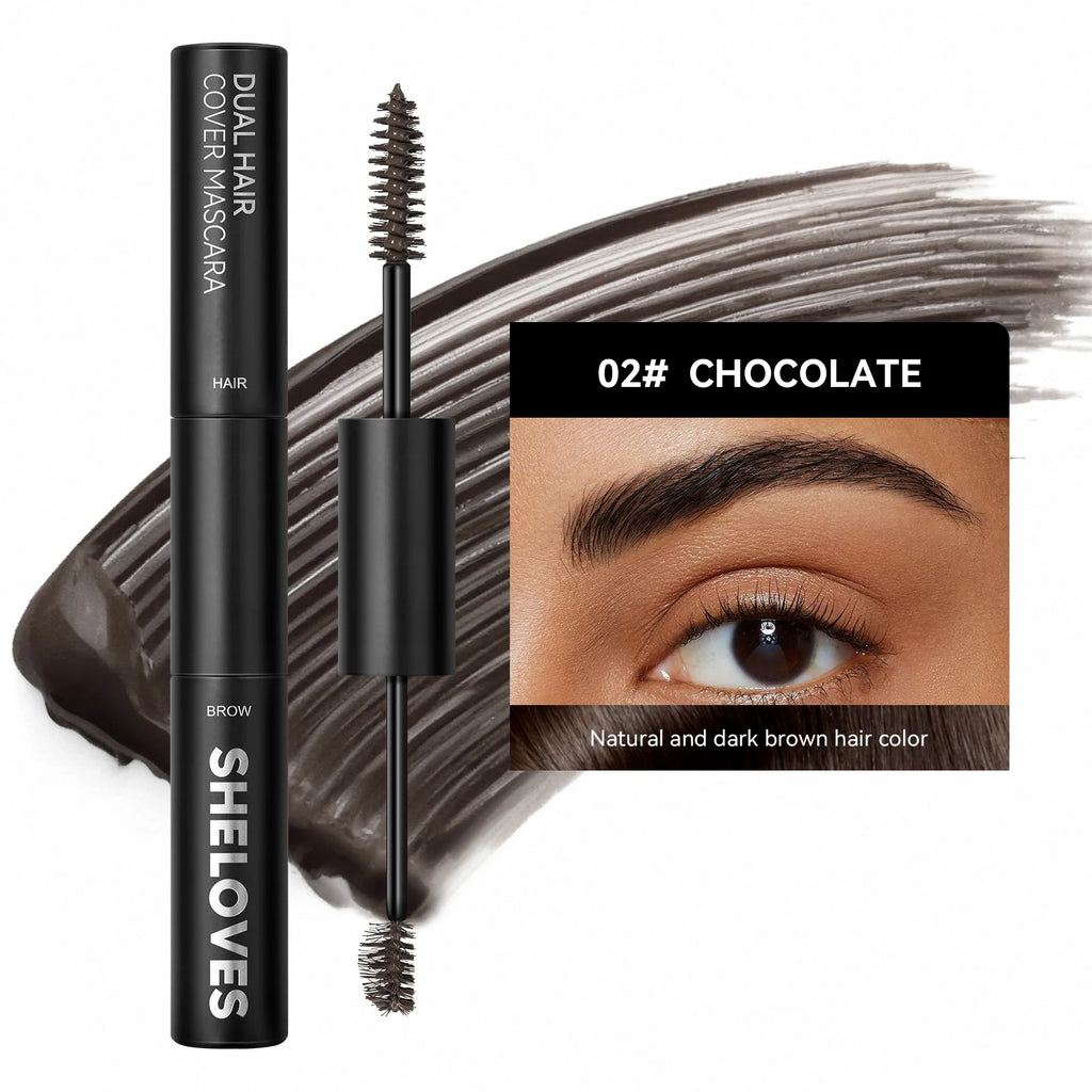 2-in-1 Hairline Pencil & Grey Hair Coverage Pen | Waterproof Hair Colour Pen QXL 02 Chocolate