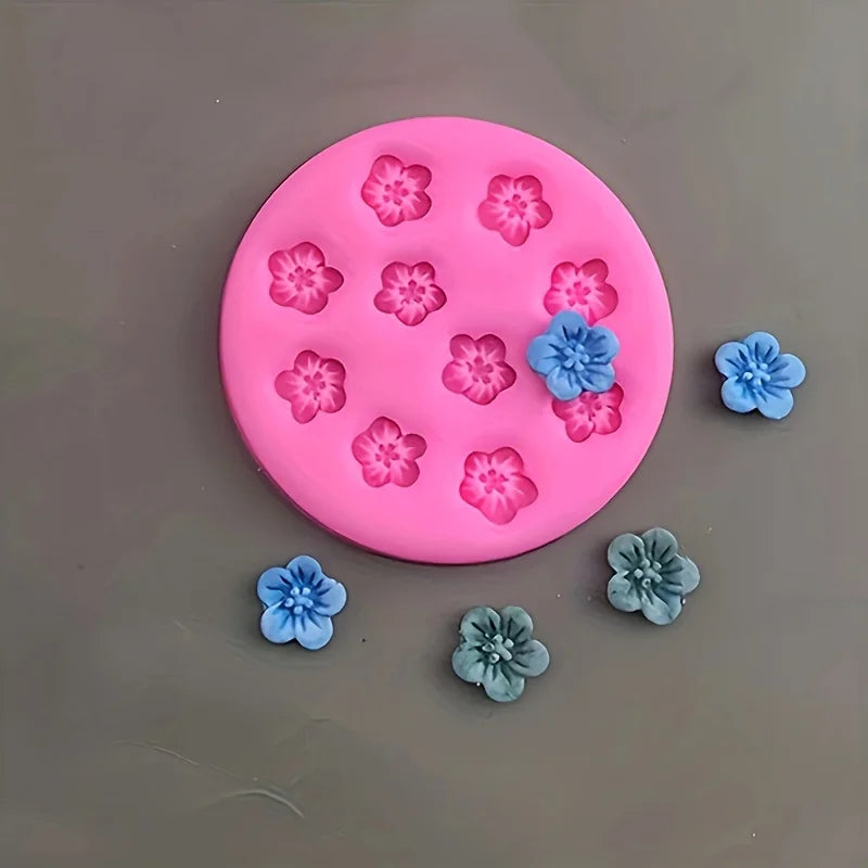 2-Pack Mini Peach Blossom Silicone Mold | Fondant & Cake DIY Silicone Craft Mold QXL