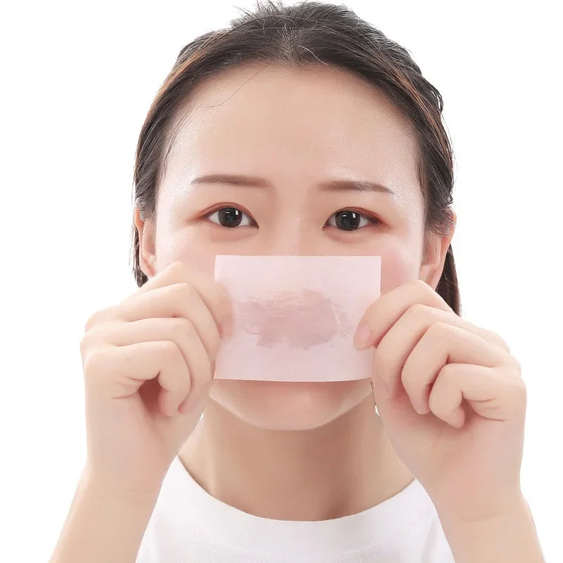 100-Pack Face Oil Blotting Sheets | Portable Matte Wipes Oil Blotting Sheets QXL
