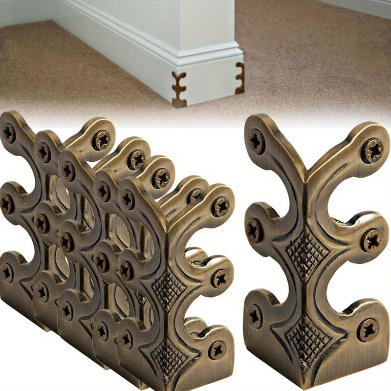 Metal Skirting Board Edge Guards | Baseboard Corner Protectors Corner Edge Guard QXL