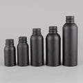 Matte Black Aluminum Cosmetic Bottle Screw Lid | 40–200ml Cosmetic Bottle QXL black cover 150ml aluminum
