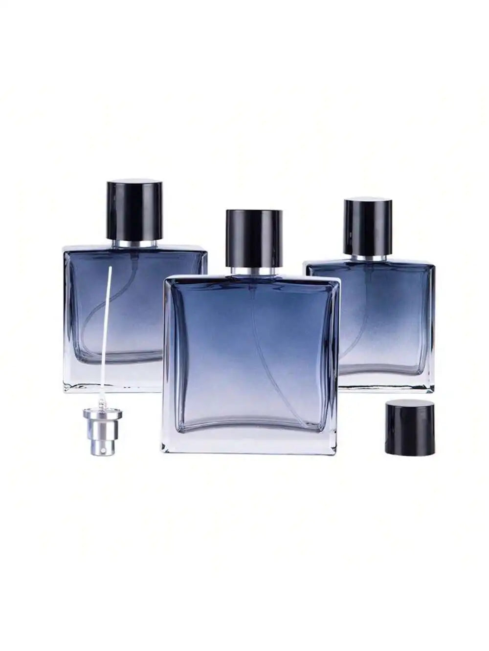 Gradient Blue Glass Perfume Sprayer | Refillable Travel Bottle Perfume Atomizer QXL