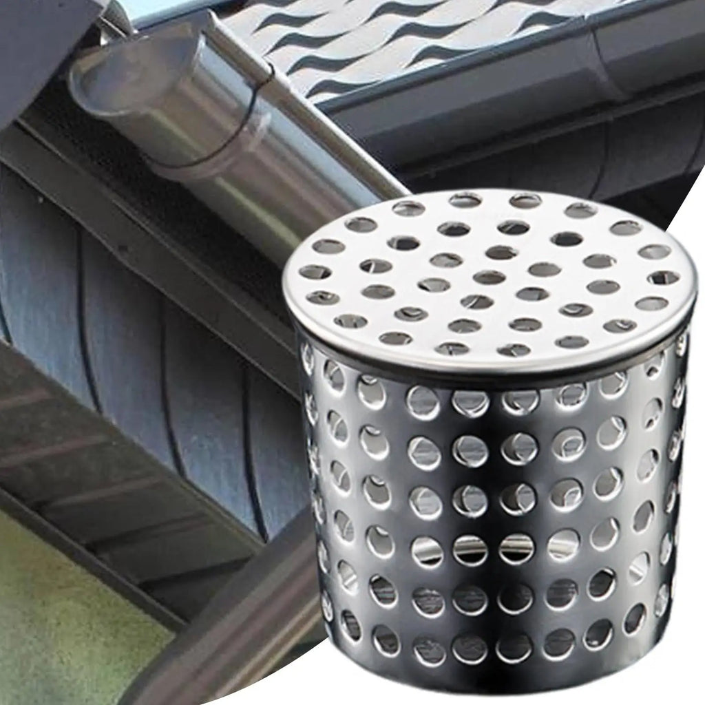 Stainless Steel Gutter Guard Downspout Filter 63/83/100mm Gutter Guard Filter QXL