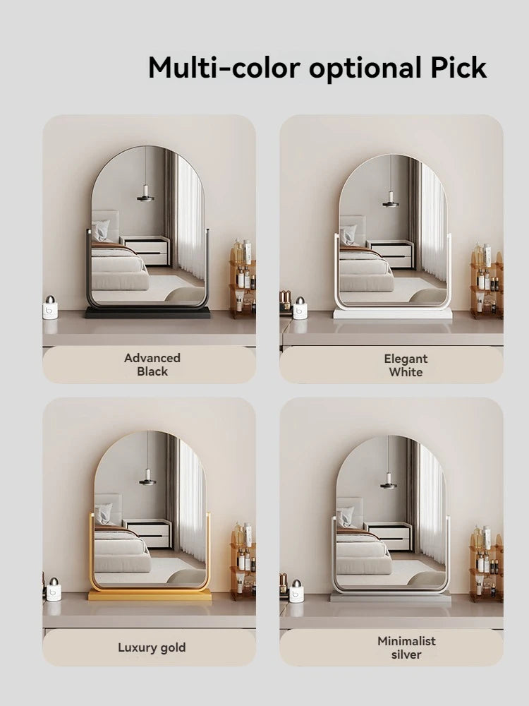 Large Arched Rotatable Vanity Mirror | HD Desktop Makeup Mirror Vanity Mirror QXL