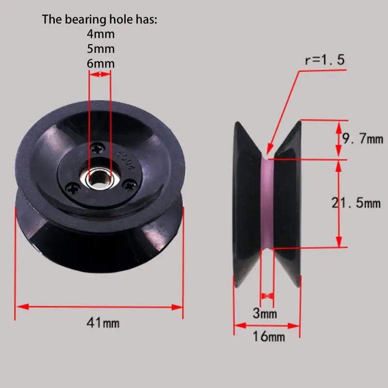 2-Pack 1004 Ceramic U & V-Groove Wire Guide Wheels | Winding Wire Guide Wheel QXL