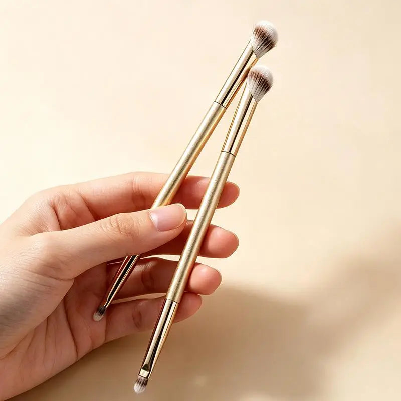 Dual-Ended Contour Brush – Eyeshadow & Face Sculpting Contour Makeup Brush QXL