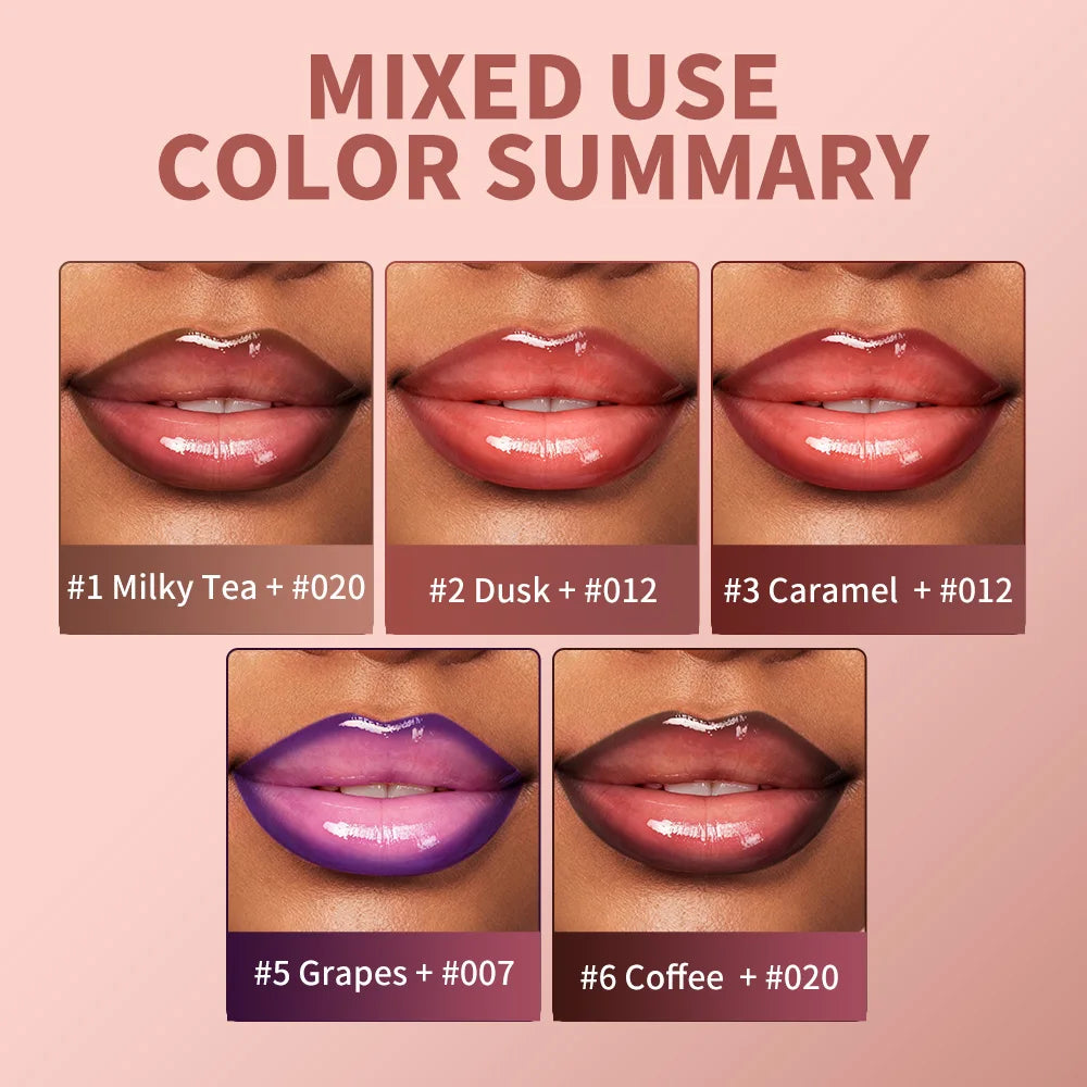 Lip Liner & Lip Gloss Set | Long-Lasting Moisturizing Duo Lip Liner Gloss Set QXL