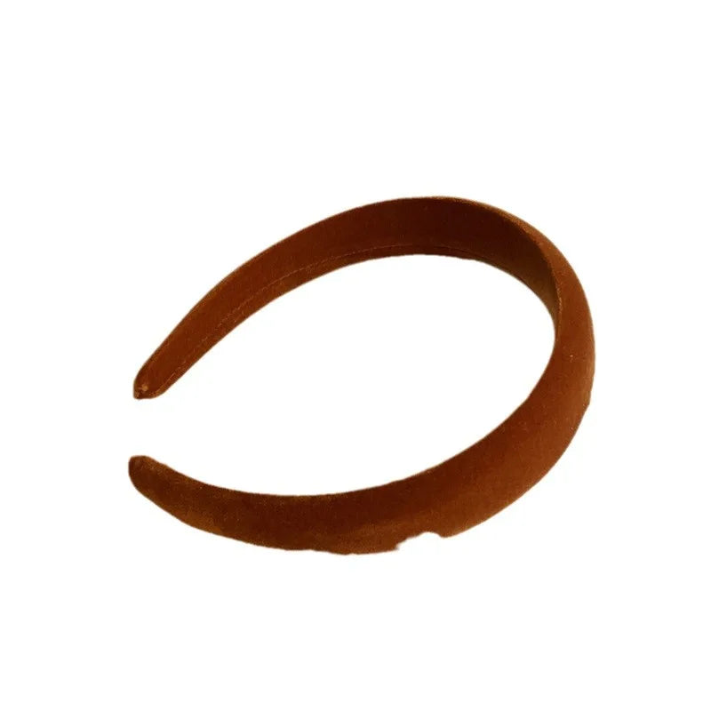 Velvet Pumpkin Orange Headband | Korean Style Hair Hoop Velvet Hair Headband QXL