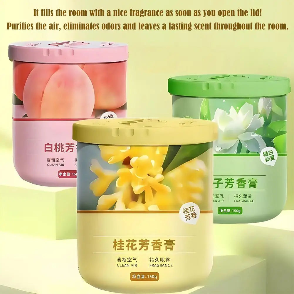 Osmanthus Solid Air Freshener Gel 150g | 90-Day Deodorizer Solid Air Freshener QXL