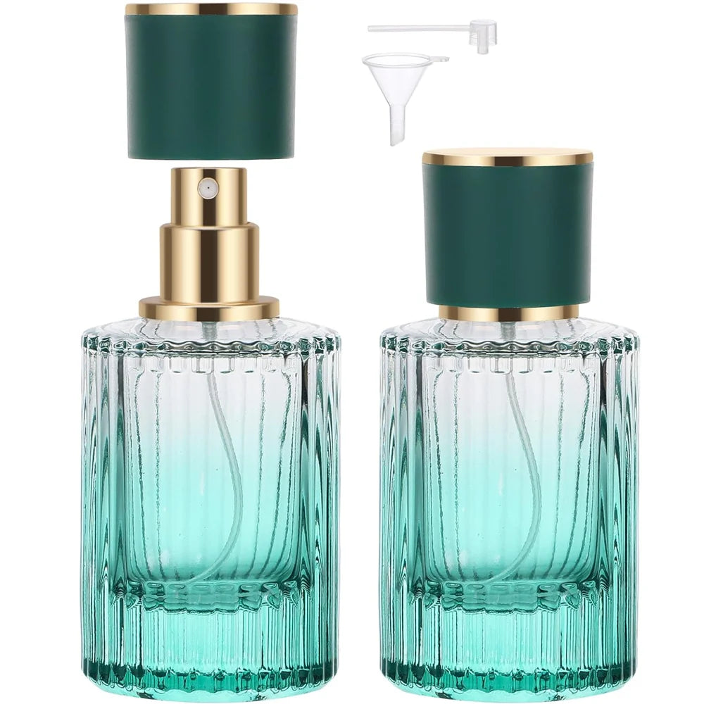 2-Pack 30ml Refillable Glass Perfume Spray Travel Bottles Perfume Travel Bottles QXL