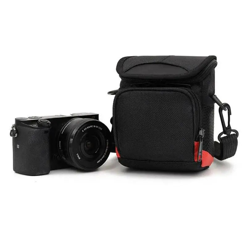 Waterproof Nylon DSLR Camera Shoulder Bag | Black Travel Bag Camera Shoulder Bag QXL Default Title
