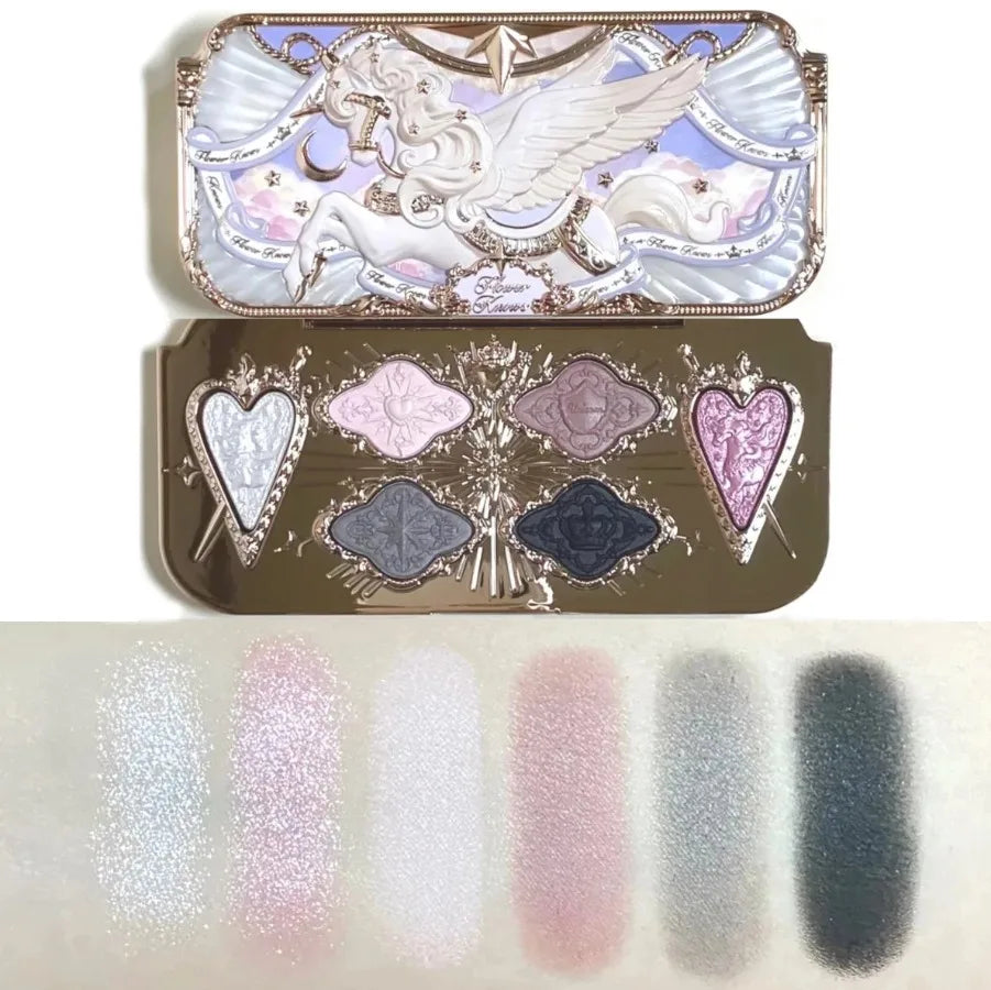 Flower Knows Knight Unicorn 6-Color Eyeshadow Palette Eyeshadow Palette QXL