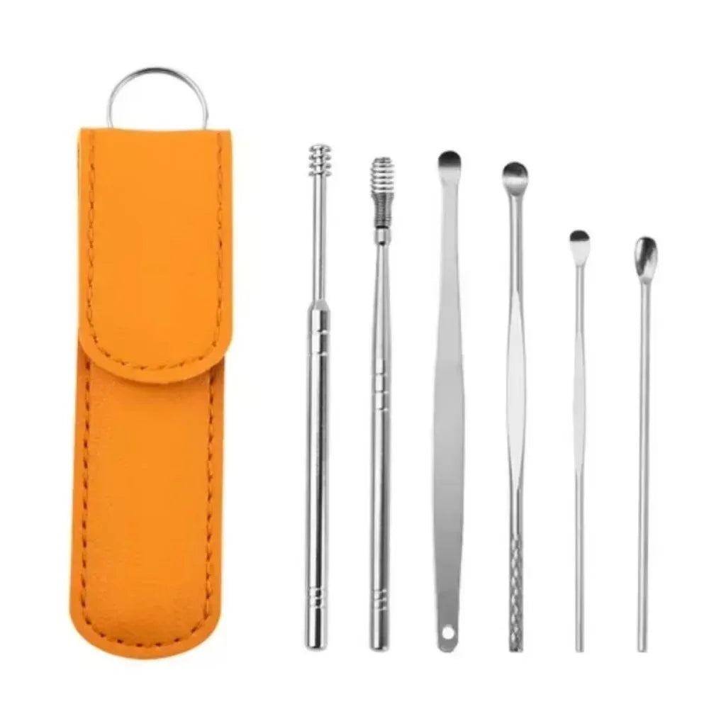 7-Piece Stainless Steel Ear Cleaning Spoon & Earpick Set Ear Cleaning Kit QXL