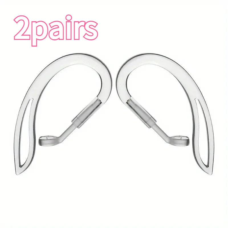 Silicone Ear Hooks for Wireless Earphones | Anti-Slip Sport Clip Earphone Ear Hooks QXL Transparent2pairs