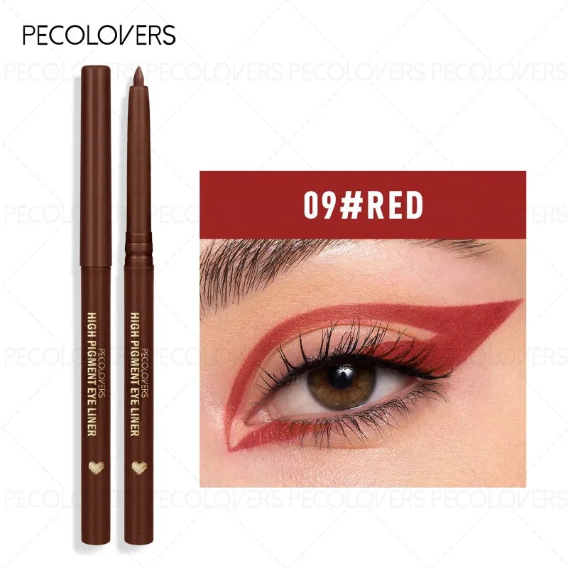 PECOLOVERS Waterproof Colorful Gel Eyeliner Pen | Multi-Color Gel Eyeliner Pen QXL 10