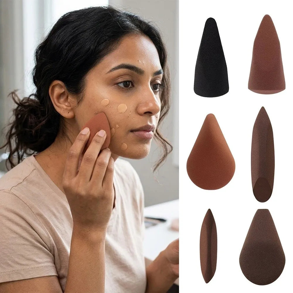 Fingertip Precision Makeup Blending Sponge | Dry & Wet Use Makeup Blending Sponge QXL