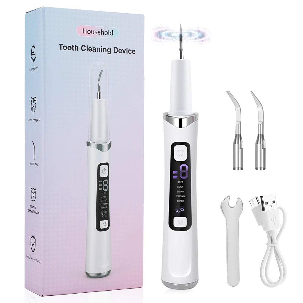 Ultrasonic Dental Scaler – Plaque & Tartar Remover Set Ultrasonic Dental Scaler QXL WHITE