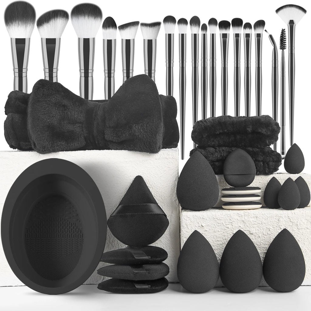 Ronshadow 18-Pc Makeup Brush Kit | Brushes, Blenders & Bowl Makeup Brush Kit QXL