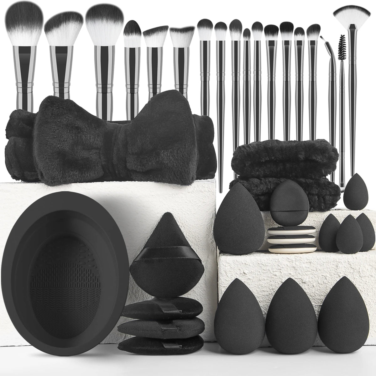 Ronshadow 18-Pc Makeup Brush Kit | Brushes, Blenders & Bowl Makeup Brush Kit QXL