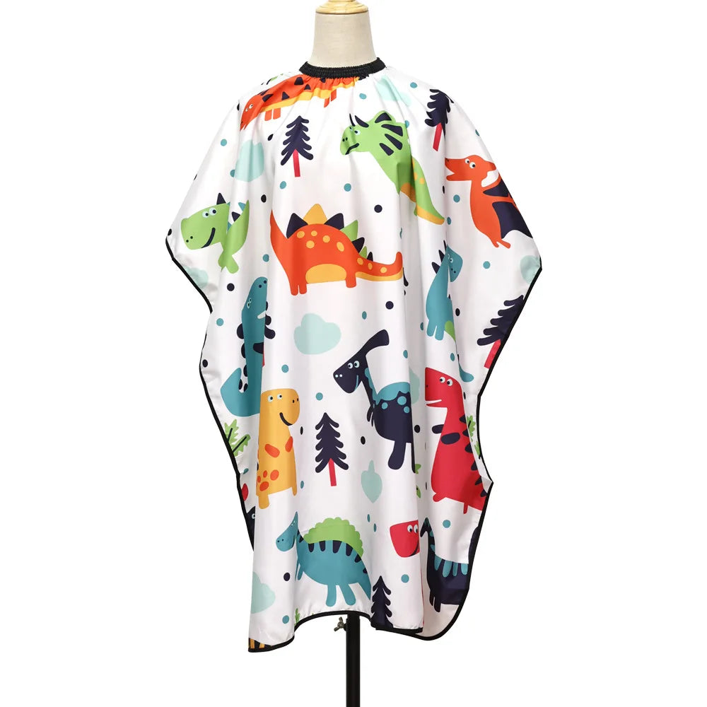 Kids Dinosaur Haircut Cape | Waterproof Barber Cloak 90×75cm Kids Haircut Cape QXL Dinosaur-1