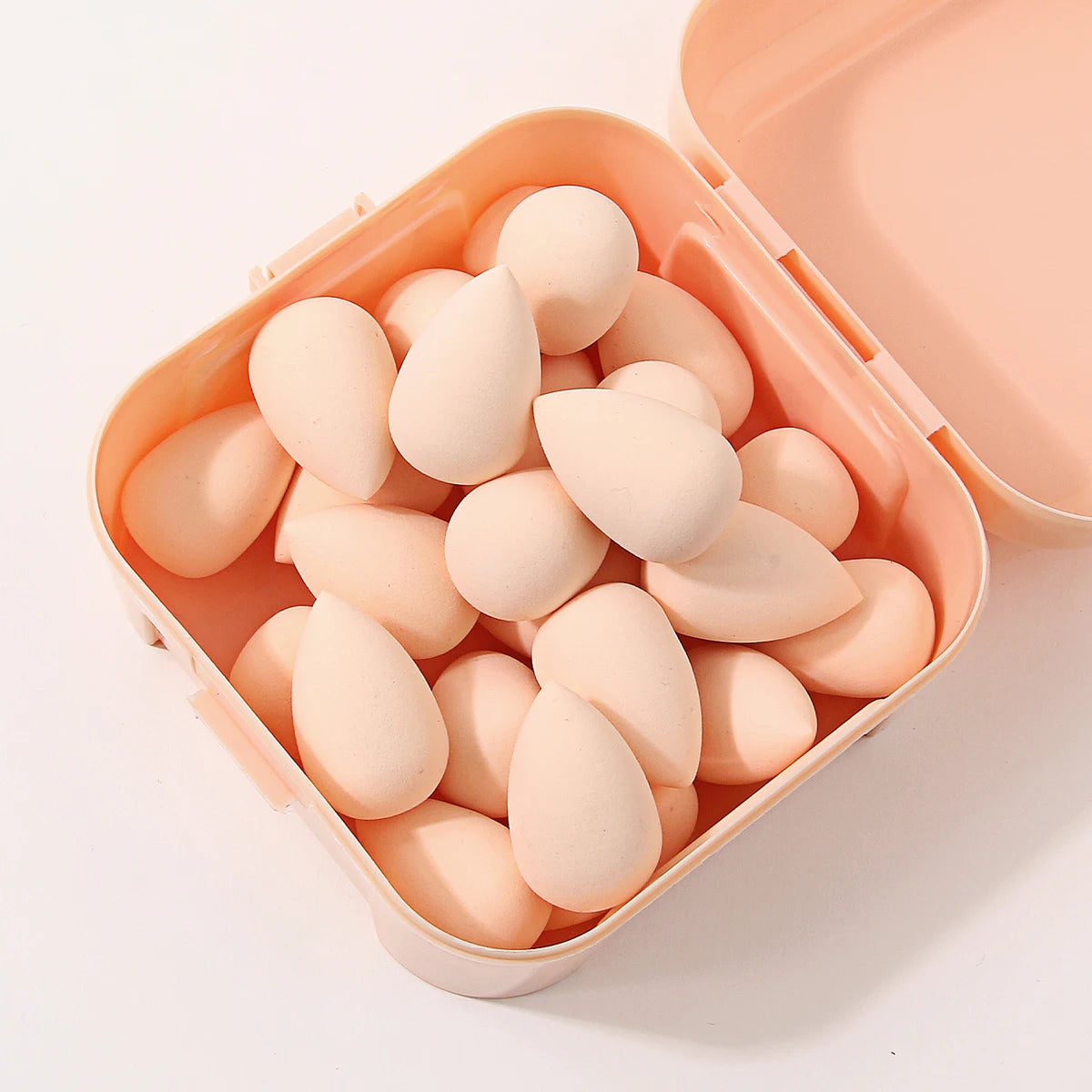 25-Pack Mini Makeup Blending Sponges with Storage Box Makeup Blending Sponges QXL