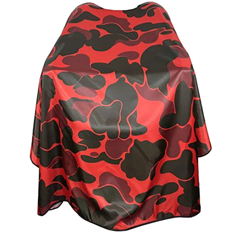 Camouflage Barber Cape | Waterproof Anti-Static Haircut Apron Barber Cape QXL Red
