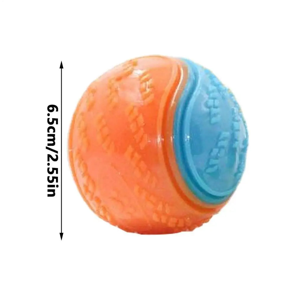 3-Pack Squeaky Dog Chew Balls | Teeth Cleaning Interactive Toy Dog Chew Toy QXL 3pc Random Color