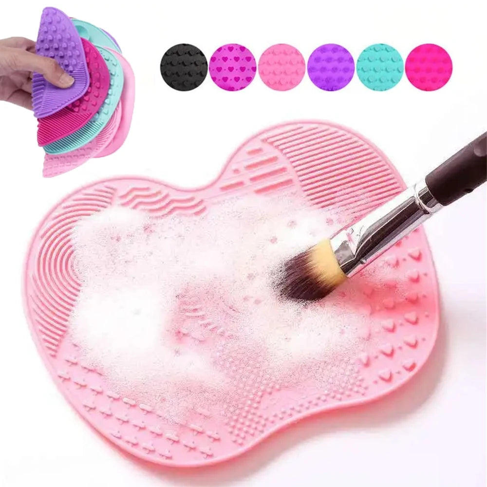 Silicone Makeup Brush Cleaning Mat & Scrubber Pad Brush Cleaning Mat QXL