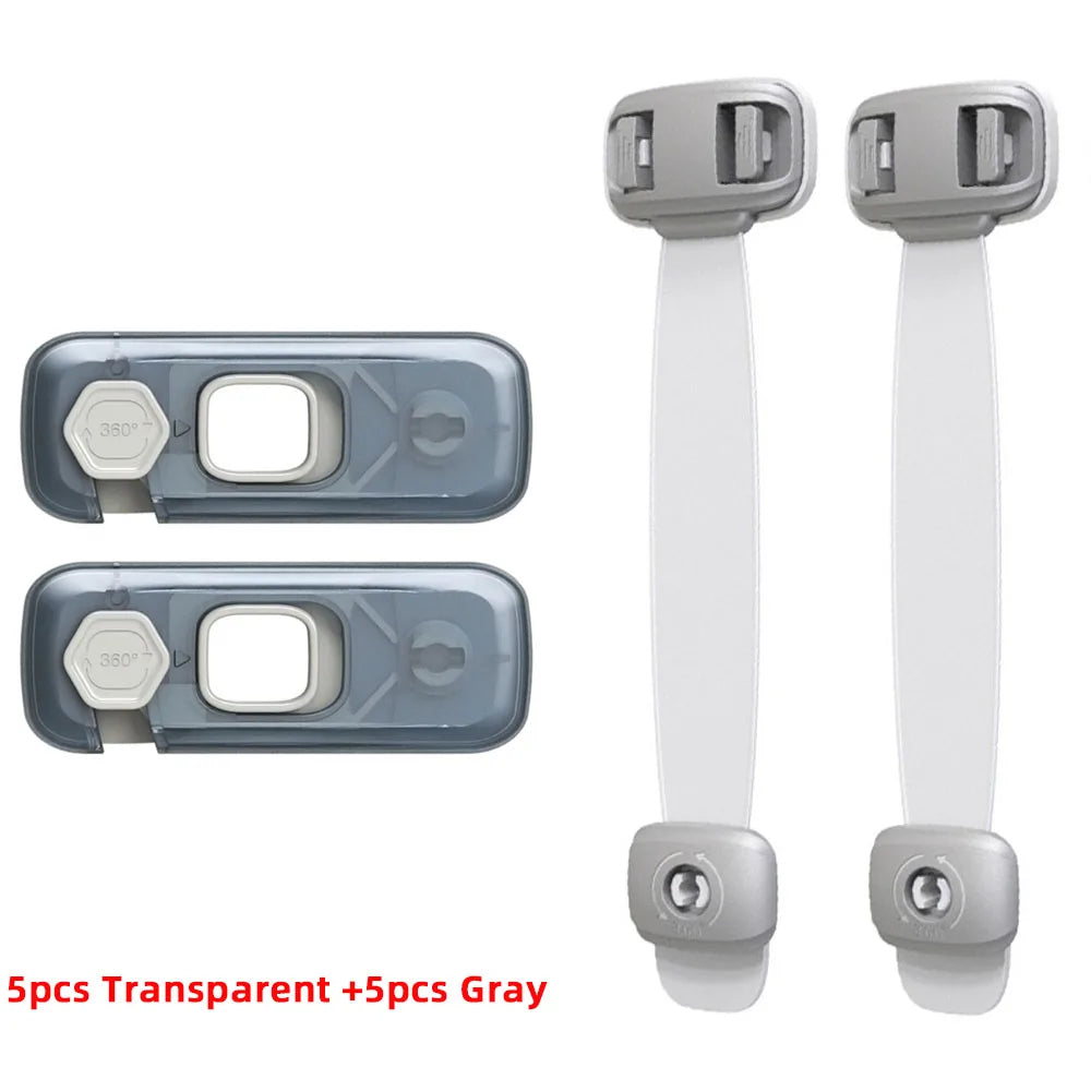 10-Pack Baby Cabinet & Fridge Safety Locks | Child Lock Set Child Cabinet Lock QXL B22 5pcsT 5pcsGray