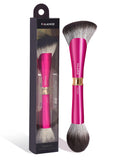 MAANGE Double-Ended Fan & Round Makeup Brush | Vegan Dual-Ended Makeup Brush QXL MAANGE pink